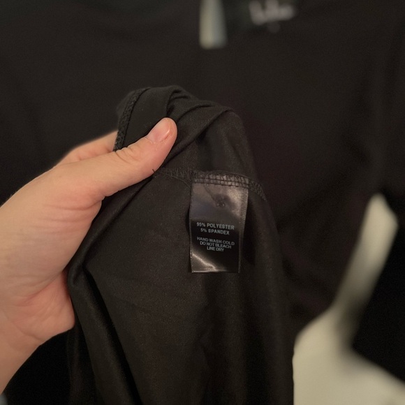 LULUS Black Bell Sleeve Tie Dress, Size S - Picture 6 of 7